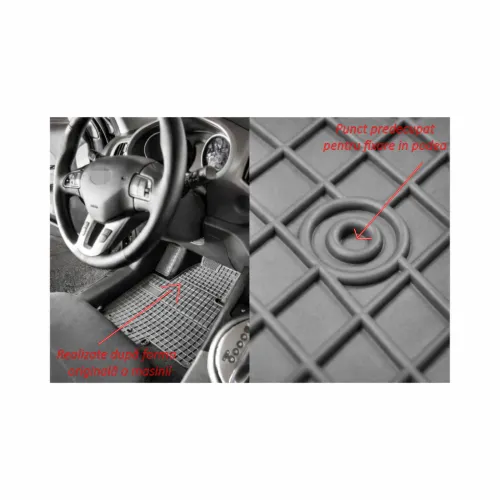 Covoare interior cauciuc El Toro compatibile BMW G12 Long Seria 7 2015-2022 P50 — imaginea 2