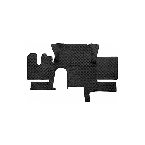 Covor auto imitatie piele dedicat Camion MAN TGX Cutie Mica,1 Sertar Negru/Rosu