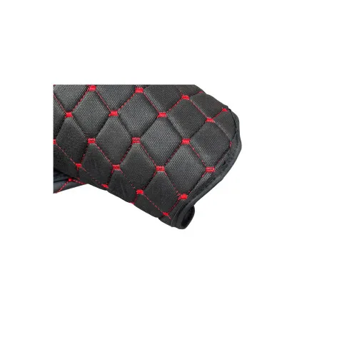 Covor auto imitatie piele dedicat Camion Scania S 500 ,Cutie automata Negru/Rosu — imaginea 2