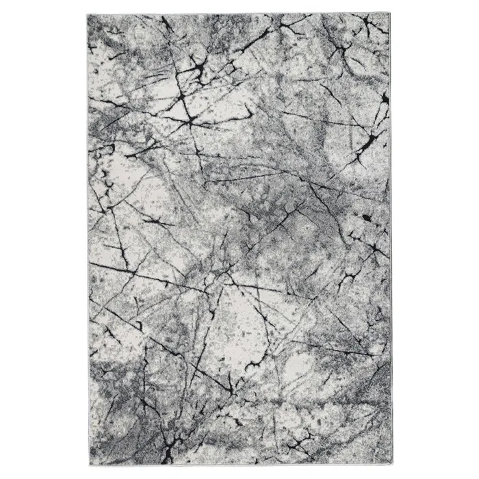 Covor living / dormitor Apollo 20471-0345, 200 x 300 cm, polipropilena frize + poliester, gri + bej + crem, dreptunghiular