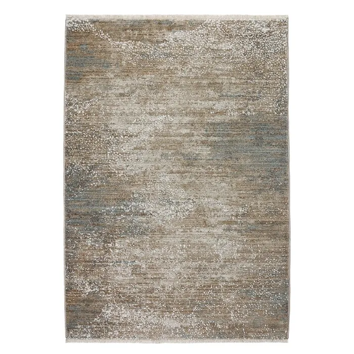 Covor living / dormitor Merinos Pera 68964 730, 160 x 230 cm, poliester, maro + bej + albastru, dreptunghiular