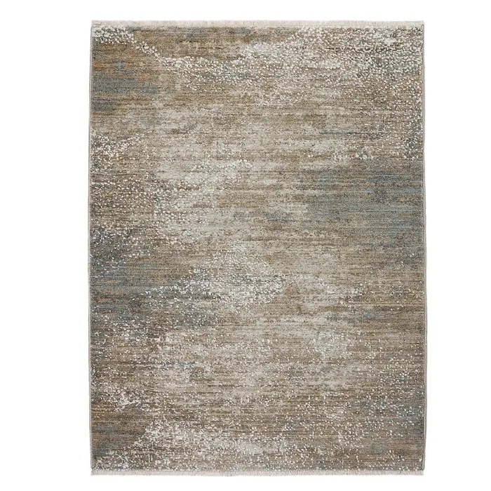 Covor living / dormitor Merinos Pera 68964 730, 200 x 290 cm, poliester, maro + bej + albastru, dreptunghiular