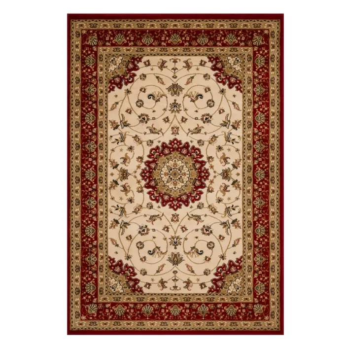Covor living / dormitor Oriental Weavers Bristol 512-CG1-R, 80 x 120 cm, polipropilena, rosu + bej + crem, dreptunghiular
