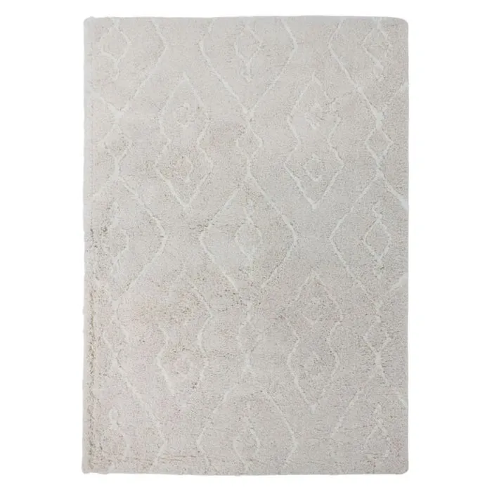Covor living / dormitor Oriental Weavers La Casa Shag W 8020/OC4, 80 x 140 cm, polipropilena frize, crem, dreptunghiular