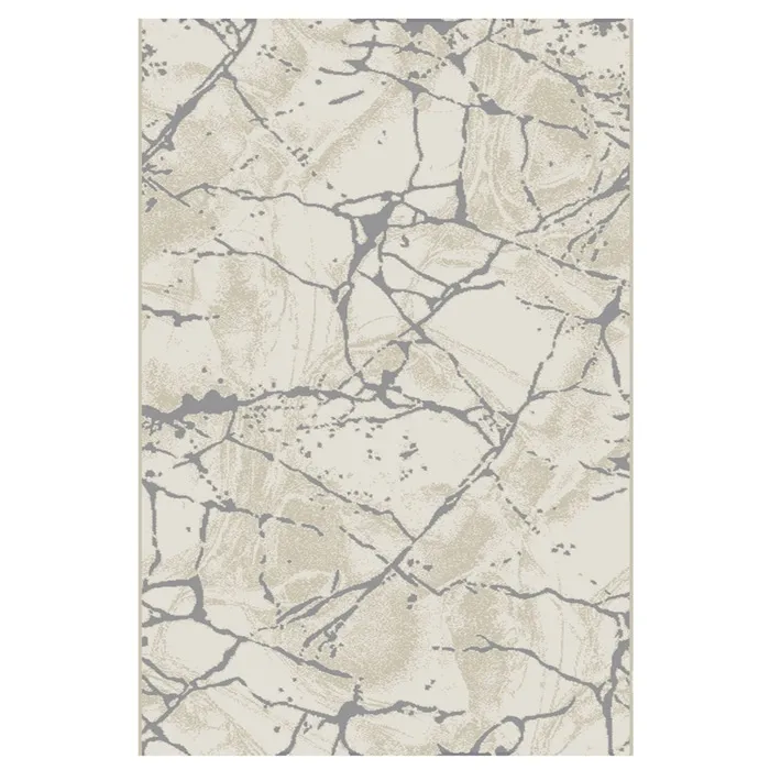 Covor living / dormitor Saga L 25ESE 1K, 160 x 230 cm, polipropilena heat-set + poliester, gri + bej, dreptunghiular