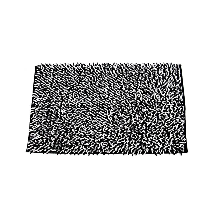Covoras baie antiderapant din bumbac premium Dream, alb negru, 55 x 90 cm