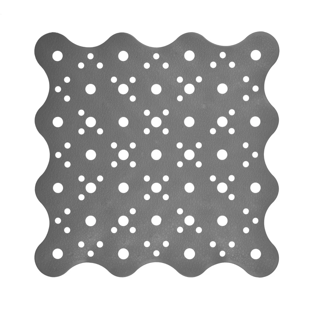 Covoras baie, antiderapant, gri, 51 x 51 cm