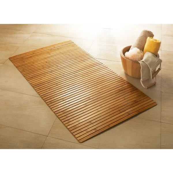 Covoras baie din bambus, 50 x 80 cm