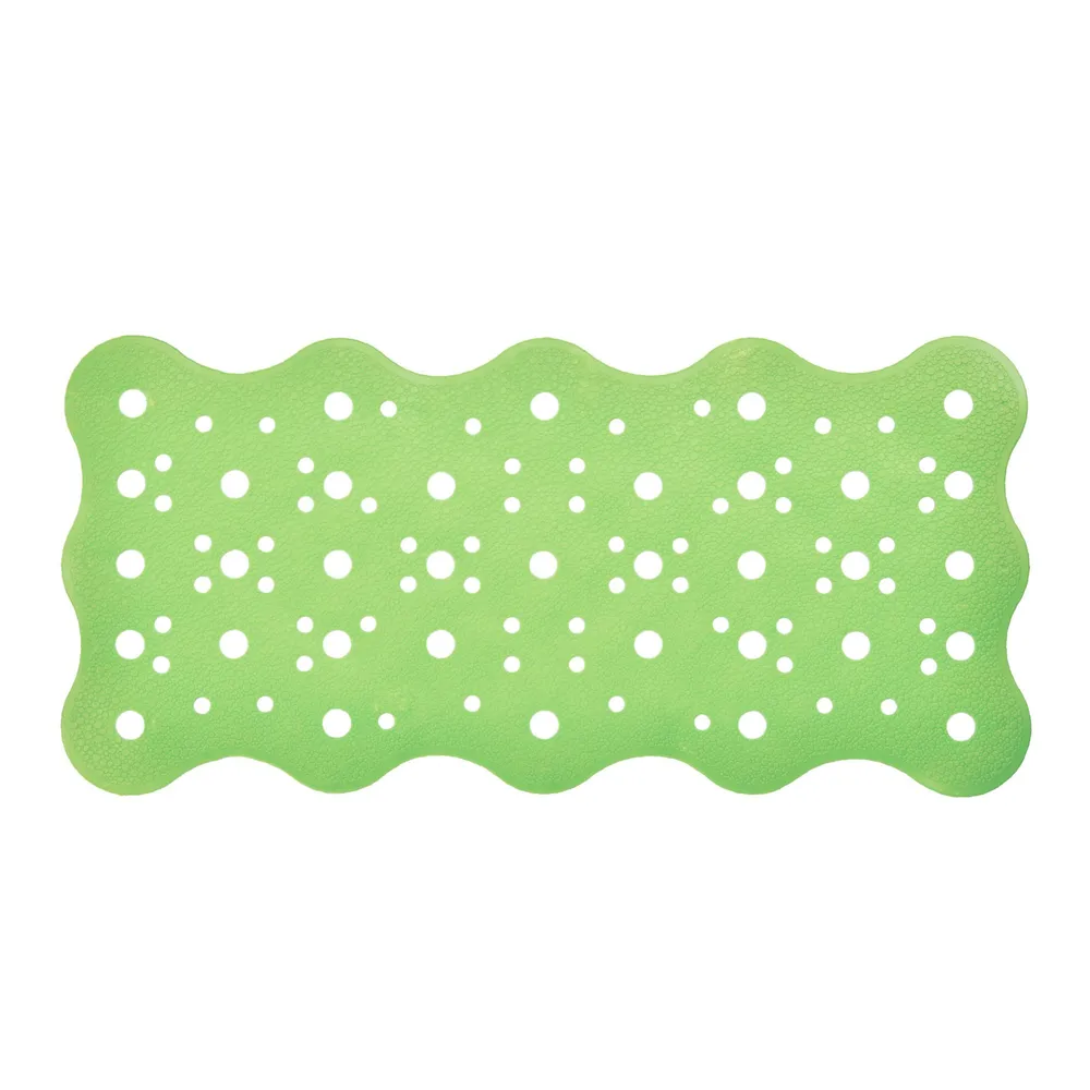 Covoras baie, Saniplast Oceano 4FPA274506, antiderapant, culoare verde, dimensiune 34 x 72 cm