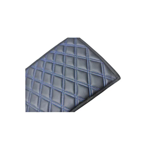 Covoras tunel imitatie piele negru cusatura albastra 25x60cm — imaginea 2