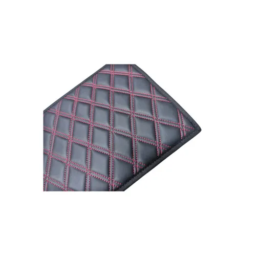 Covoras tunel imitatie piele negru cusatura rosie 25x60cm — imaginea 2