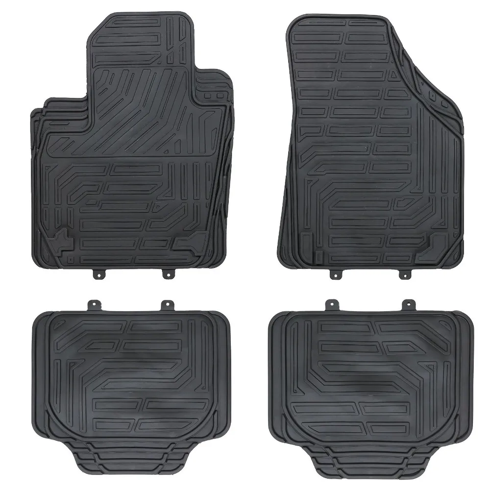 Covorase auto Carmax, pentru Volkswagen, cauciuc, 62 x 50 / 38 x 48 cm, negru, set 4 bucati