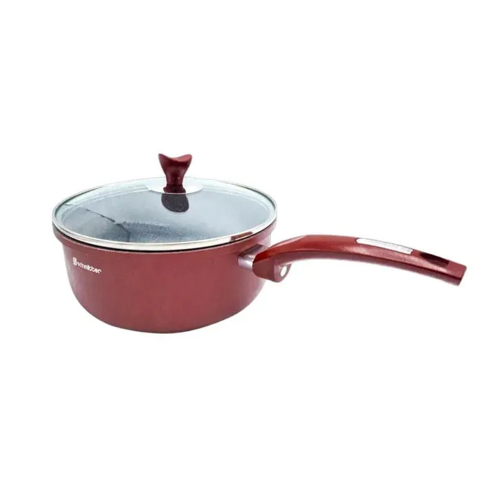 Cratita Schmitter, aluminiu turnat, interior ceramic, maro, 2 L, 18 x 8.5 cm
