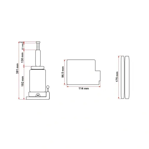Cric hidraulic 8 tone 200mm — imaginea 2
