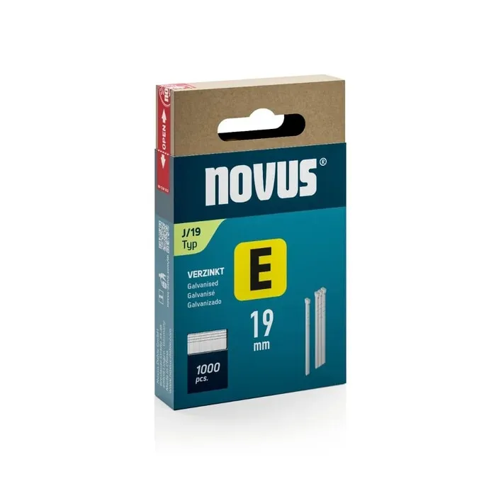 Cuie Novus J/19, set 1000 bucati, 19mm, otel galvanizat