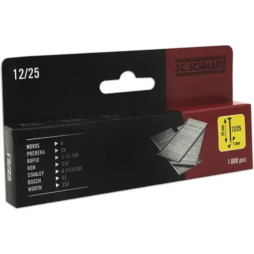 Cuie zincate 12x25mm, 1000 buc