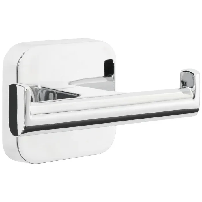 Cuier baie tesa Elegaant 40435, montaj pe perete, sistem fixare Power Kit inclus, doua agatatori, cromat