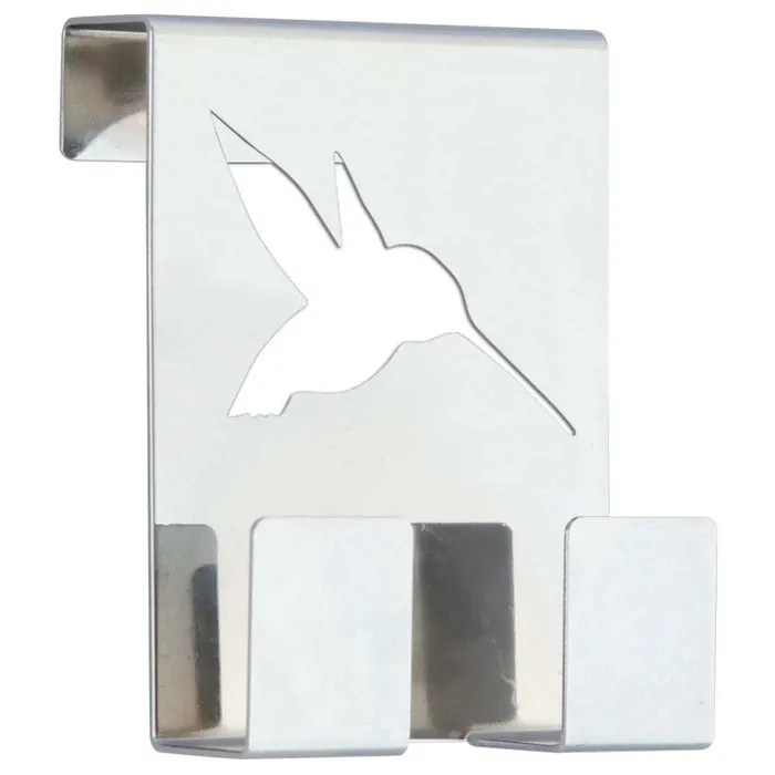 Cuier mobila cu 2 agatatoare, inox, cromat, pentru baie, dormitor, hol, prindere pe usa, 494.81.22