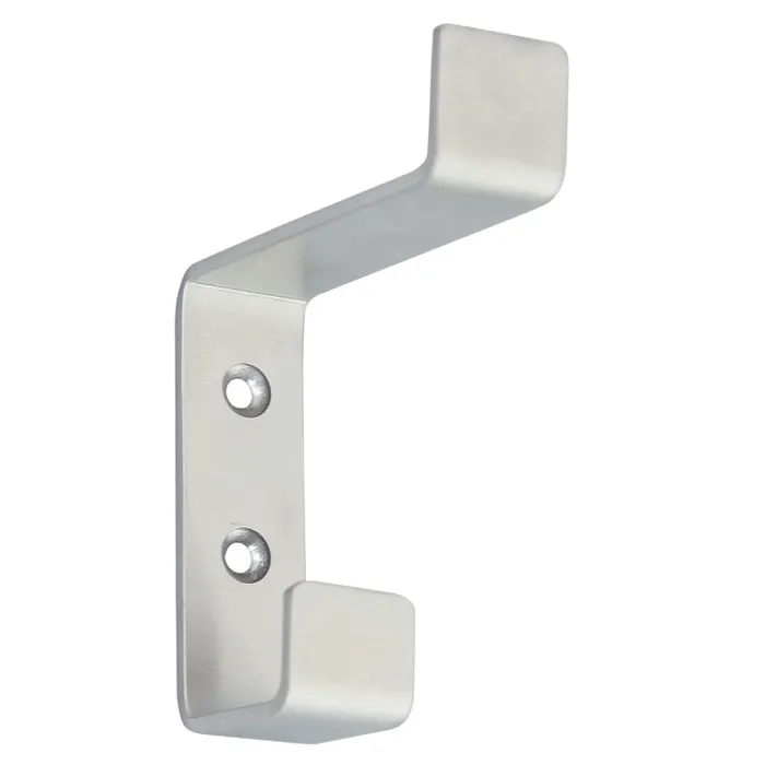 Cuier mobila cu 2 agatatoare, inox, inox, pentru baie, dormitor, hol, prindere pe mobila / perete, 495.04.08