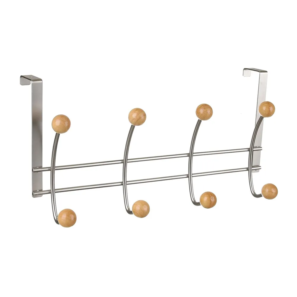 Cuier usa Inspire, 4 agatatoare duble, otel si plastic, 37 cm, crom