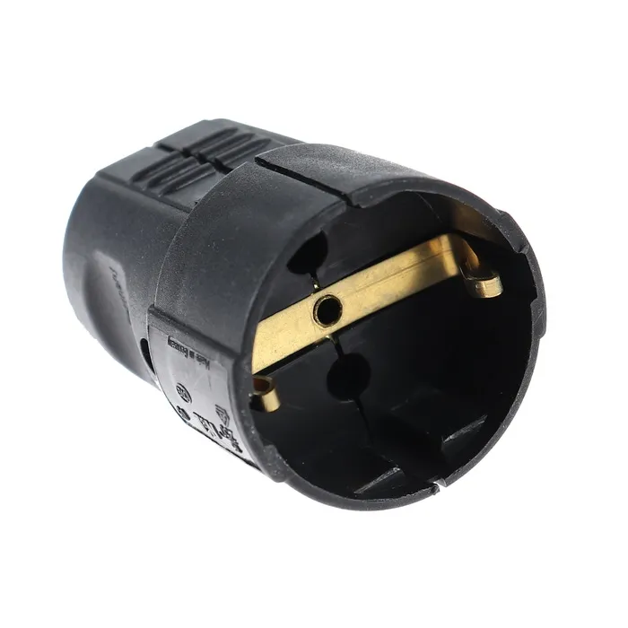Cupla impamantare cu ajutaj N&L, ABS, IP20, contact protectie copii, 16 A, 250 V
