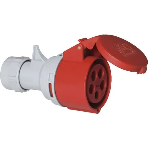 Cupla pentru stecher trifazic PCE 32A rosie, pentru exterior IP44