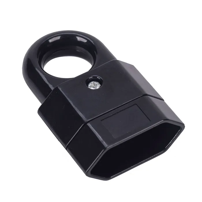 Cupla plata cu inel Hoff Line, policarbonat, IP20, neagra, 10 A, 250 V
