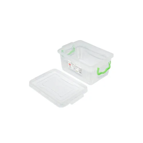 Cutie depozitare 1.5L cu capac din plastic, transparenta 210x140x100mm — imaginea 4