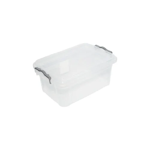 Cutie depozitare din plastic transparenta cu capac 7.5 L 220x340x140 mm — imaginea 4