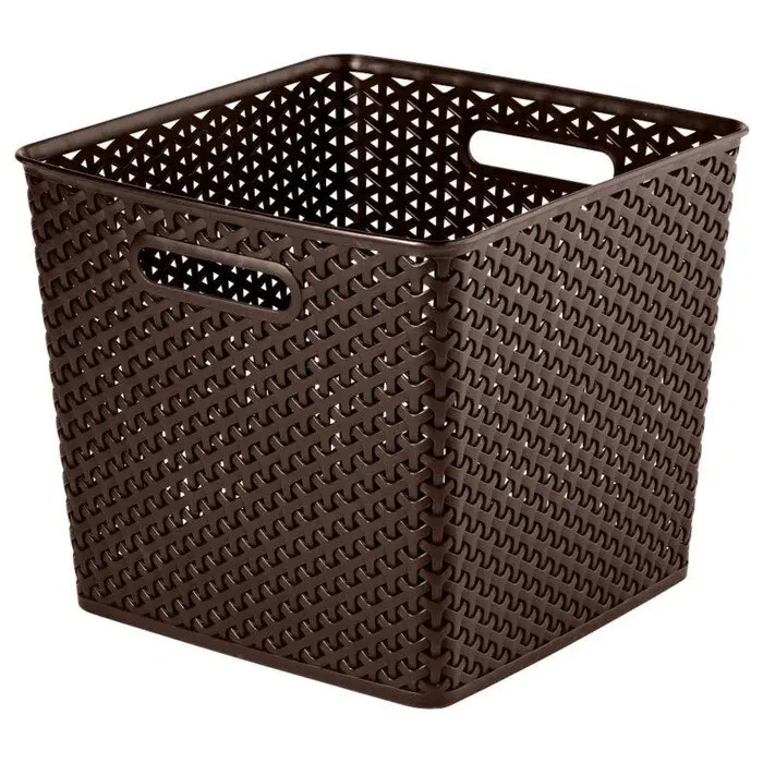 Cutie depozitare suprapozabila Rattan Curver, maro, patrata, 25 L, 32, 3 x 32 x 28, 1 cm