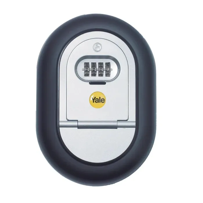 Cutie pentru chei Yale, otel, acces cu cifru, gri, 17.8x13x3.9cm