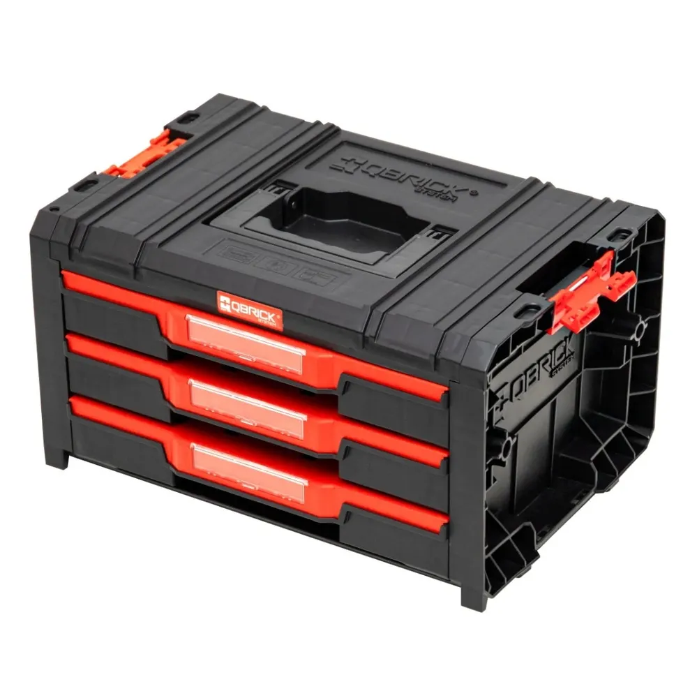 Cutie pentru scule Qbrick System Pro 2.0 Expert, negru, 450 x 310 x 244 mm, cu 3 sertare