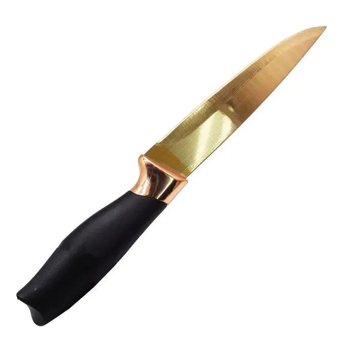 Cutit pentru legume, Konedi, otel inoxidabil, rose gold, 12.5 cm