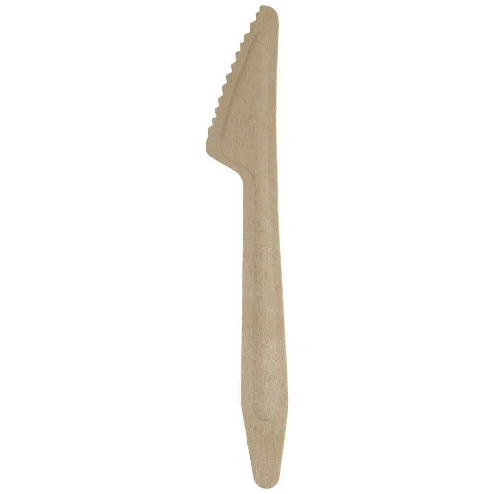 Cutite din lemn, Biodeck, 16.5 cm, set 12 bucati