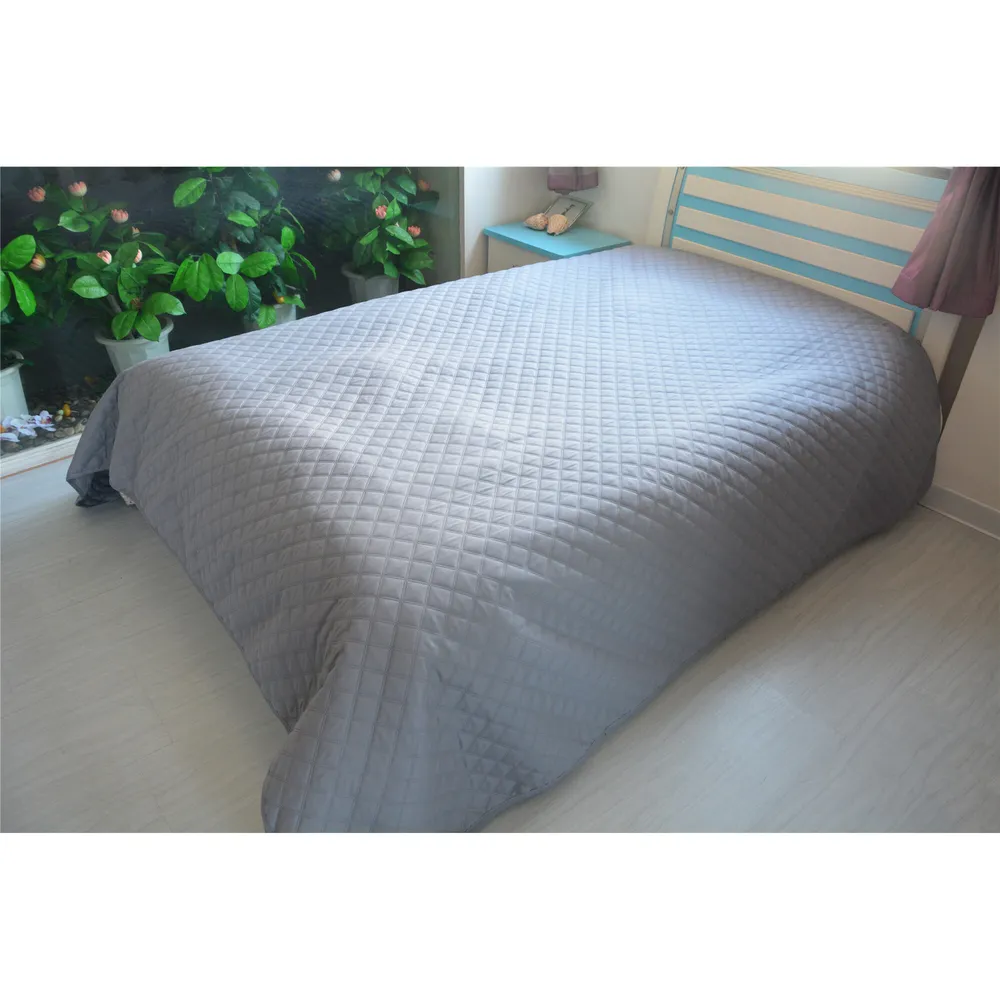 Cuvertura pat GS2016-B, poliester, gri, 220 x 240 cm