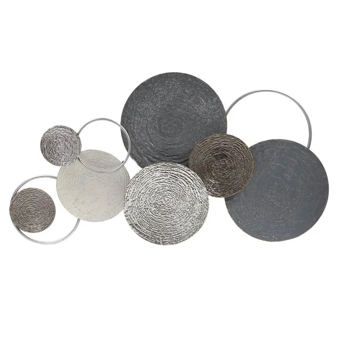 Decoratiune de perete, 15932, metal, antracit + argintiu, 110.5 x 61.5 x 6.4 cm