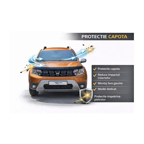Deflector capota auto compatibil Dacia Duster II 2018-2023 — imaginea 2