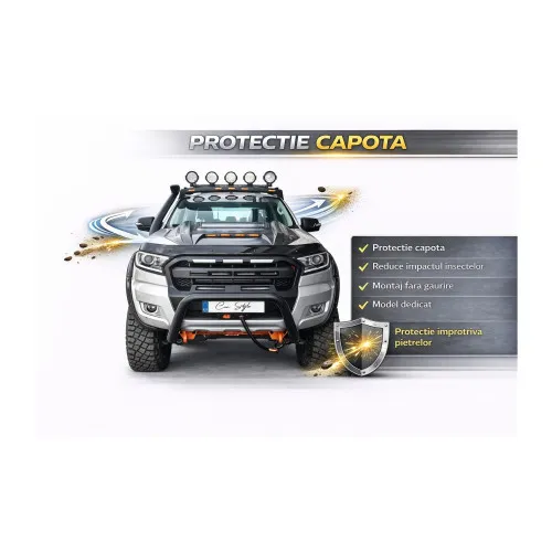 Deflector capota auto compatibil Ford Ranger T6 facelift 2015-2022 — imaginea 2