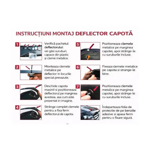 Deflector capota auto compatibil Renault Kangoo II 2014-2021 — imaginea 3