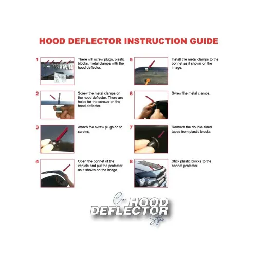 Deflector capota auto compatibil Toyota Auris II E180 2013-2017 — imaginea 2
