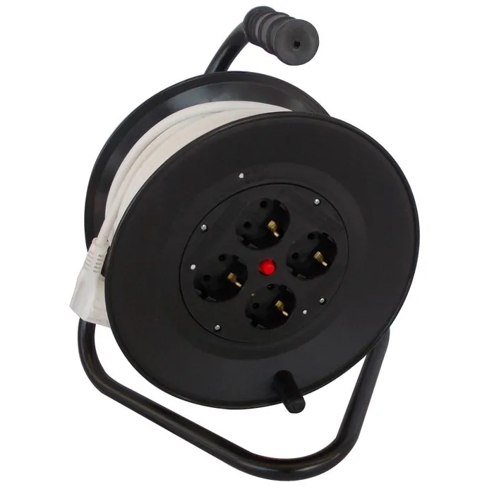 Derulator cablu electric N-96317 PD-4CP, 4 prize, 25 m, 3 x 1.5 mmp