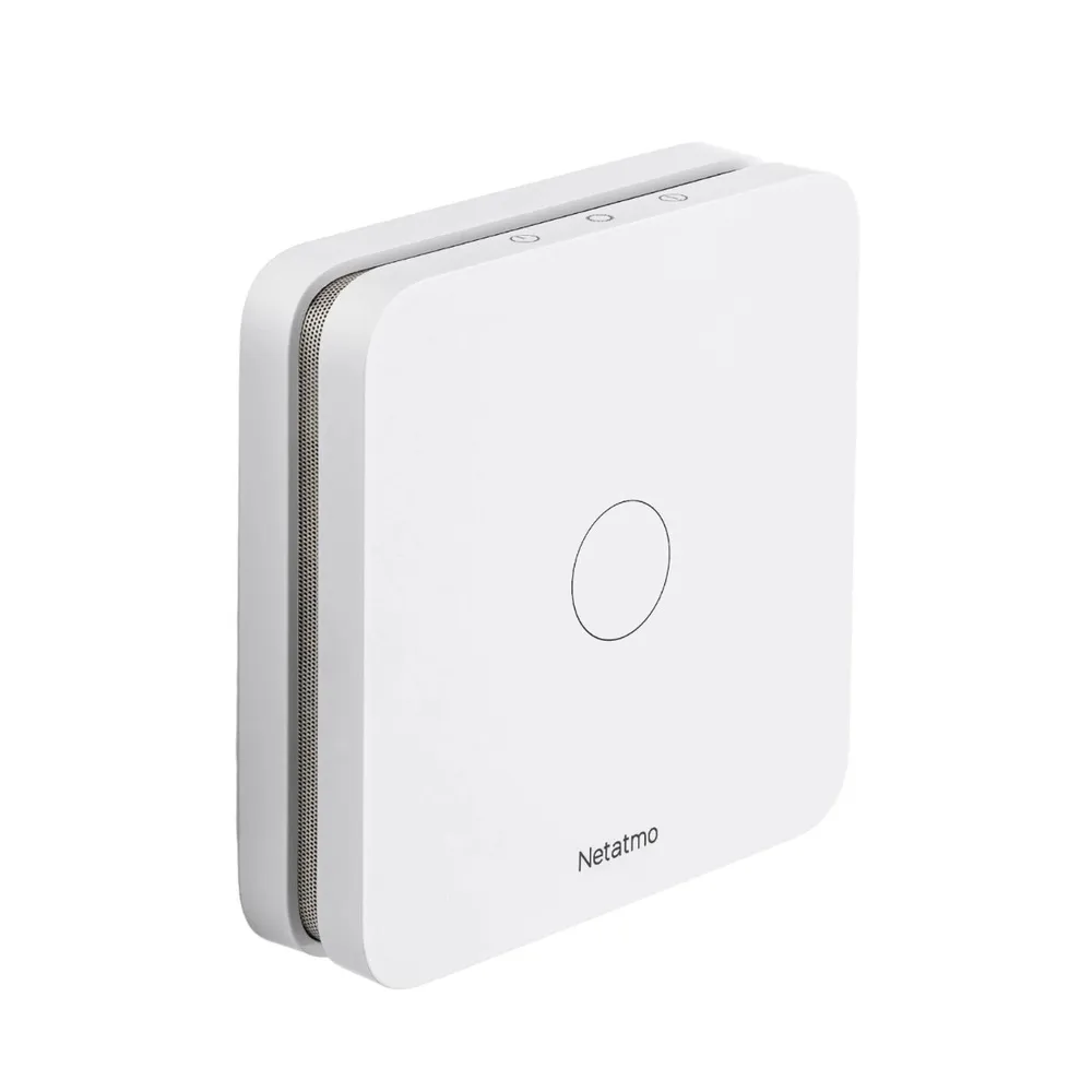 Detector monoxid de carbon Netatmo, inteligent, wireless, Wi-Fi, alarma 85 db