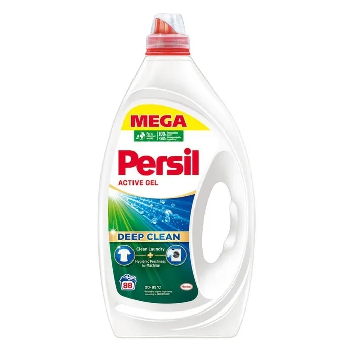 Detergent de rufe lichid, Persil Active Gel Regular, 3.96 L, 88 spalari