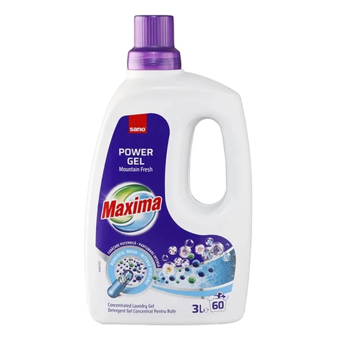 Detergent de rufe lichid, Sano Maxima Mountain Fresh, 3 L, 60 spalari