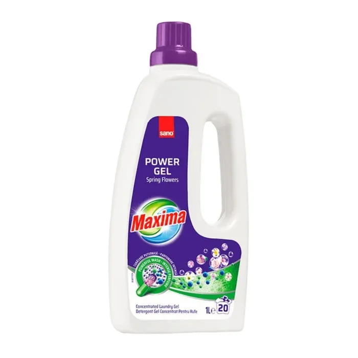 Detergent de rufe lichid, Sano Maxima Spring Flowers, 1 L, 20 spalari
