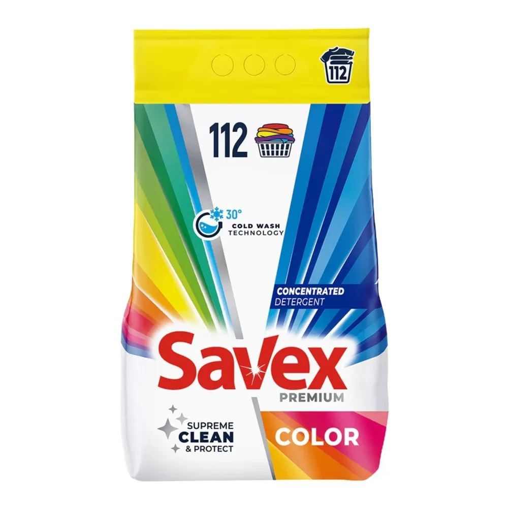 Detergent de rufe pudra, automat, Savex 2 in 1 Color, 9 kg