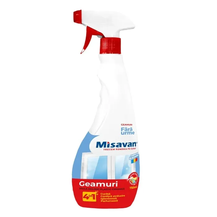 Detergent geamuri Misavan 4 in 1, spray, 750 ml, igienizare rapida, anti-aburire