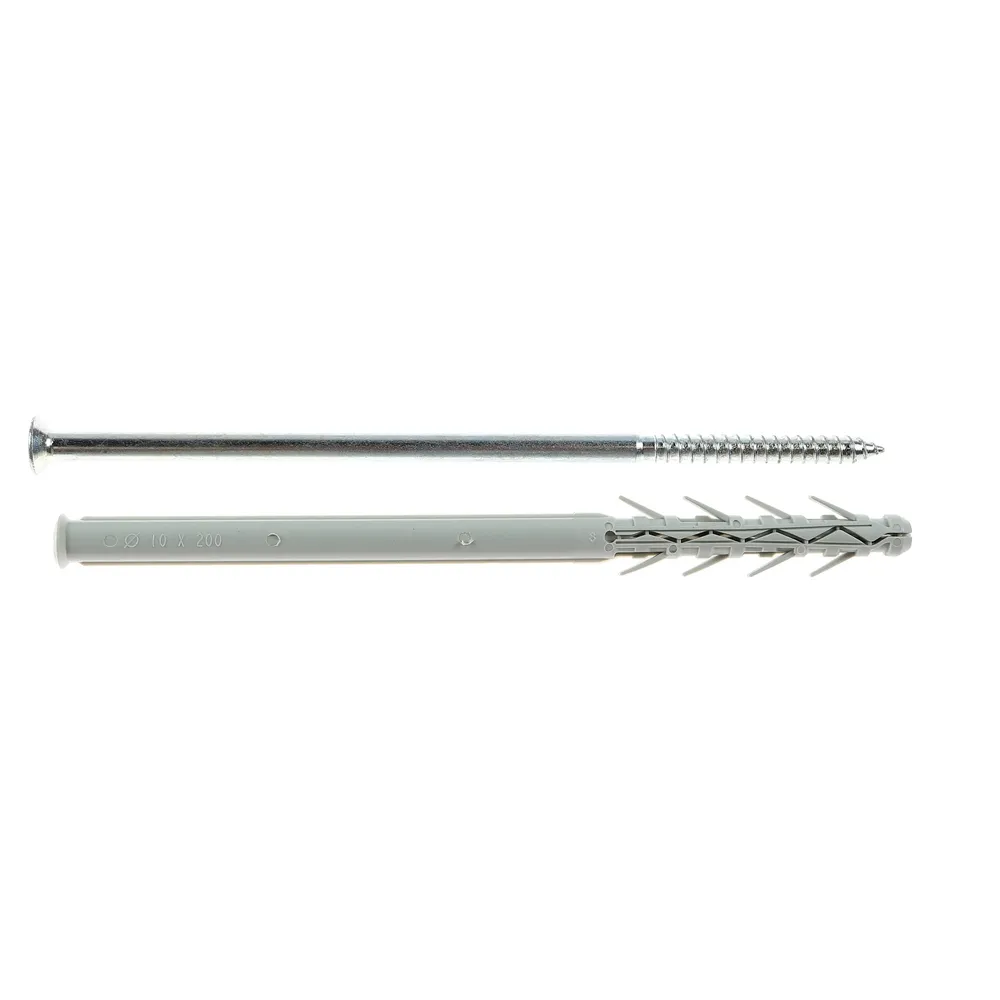 Diblu universal din nylon, 10 x 200 mm, Friulsider, cu surub, cap inecat, 7 x 205 mmm