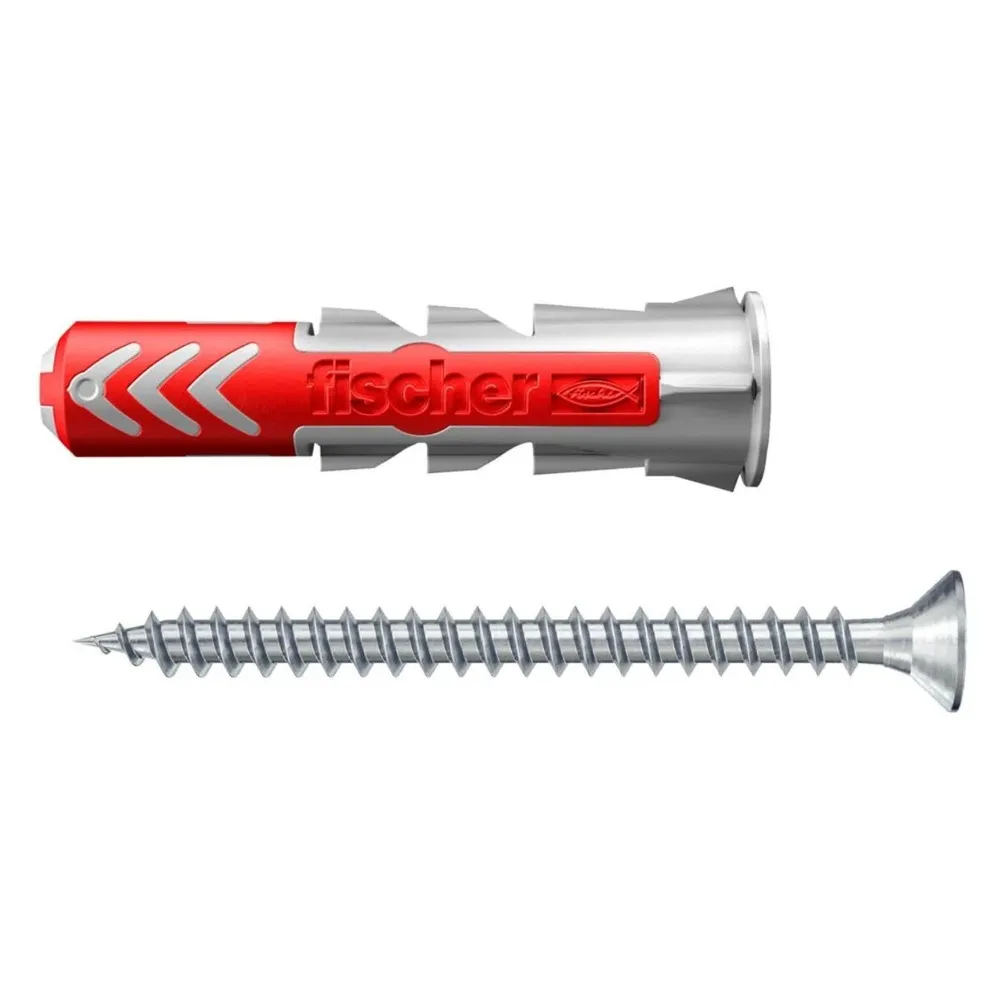 Diblu universal din nylon, 8 x 40 mm, Fischer Duopower, cu surub, cap inecat, amprenta Pozidriv, PZ2, 5 x 60 mm