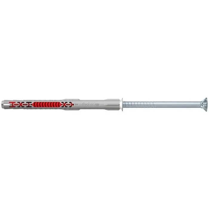 Diblu universal, din nylon, Fischer DuoXpand T, 10 x 100 mm, cu surub, zincat alb, cu cap inecat, Torx, TX30